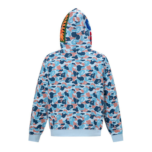BAPE Shark Full Zip Camo Hoodie (Blue & Pink Mix Camo)