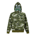 BAPE Shark Full Zip Snowflake Camo Hoodie (Green)
