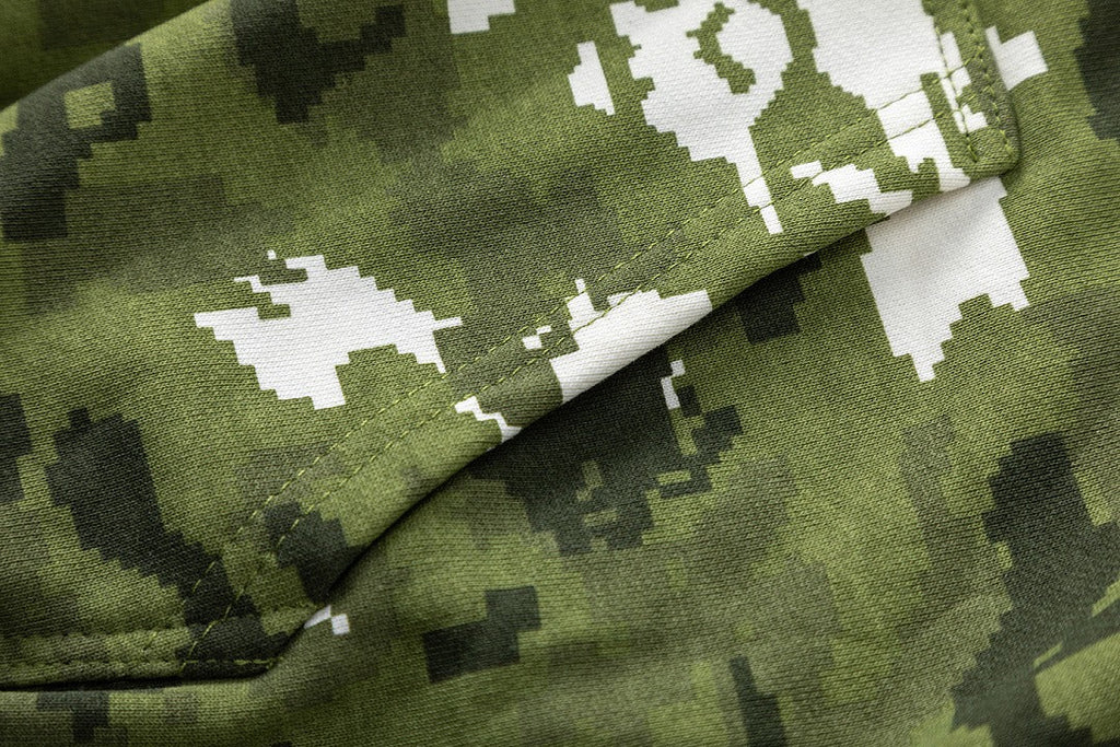 BAPE Shark Full Zip Snowflake Camo Hoodie (Green)